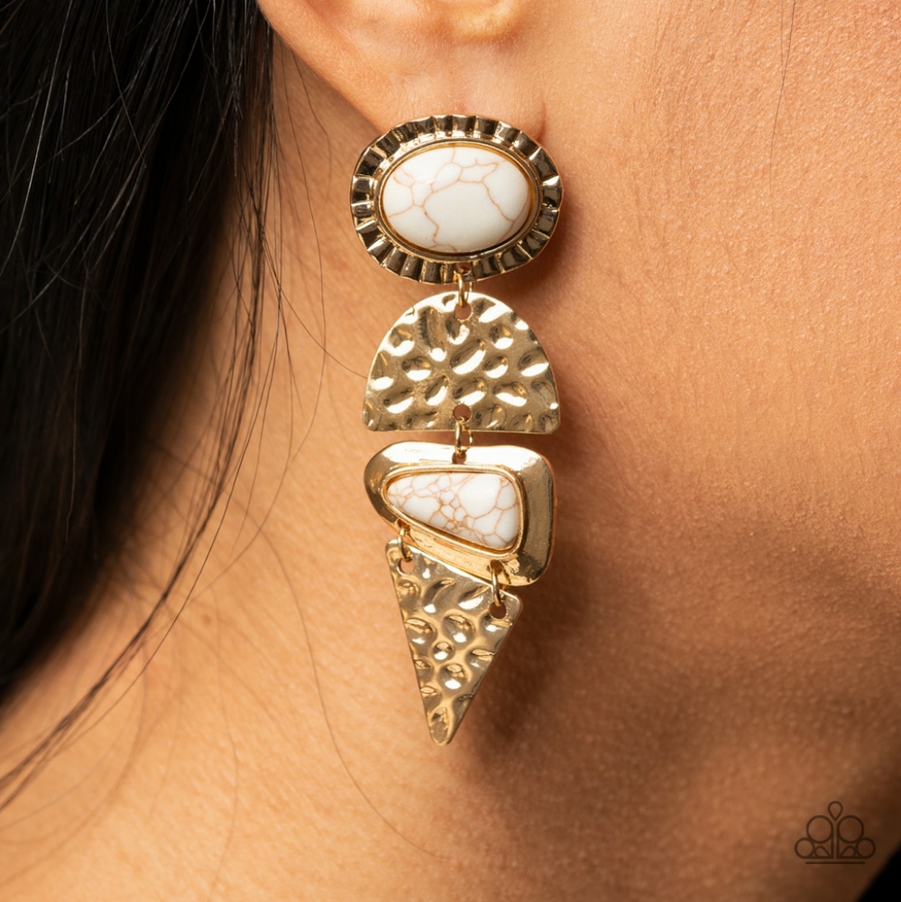 Earthy Extravaganza Gold Earrings